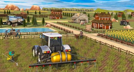 真实拖拉机手推车农业模拟器