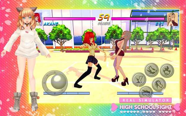 High SchoolGirl Real Battle Simulator Fight Life