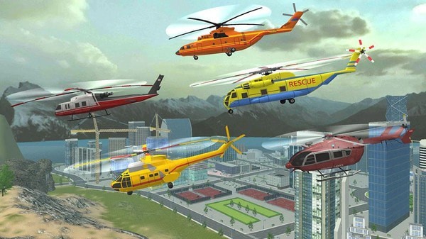 消防直升机模拟救援
